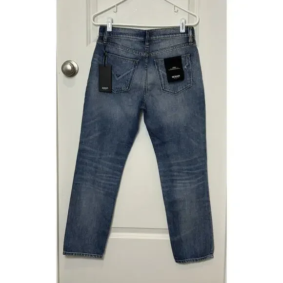 Hudson Jessi Boyfriend Jeans Womens 26 Cropped Distressed Blue NWT - Picture 14 of 14